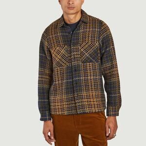 Nwot WAX LONDON Jacket Shacket Shirt L Plaid Tweed Knit Button-Up Long-Sleeve